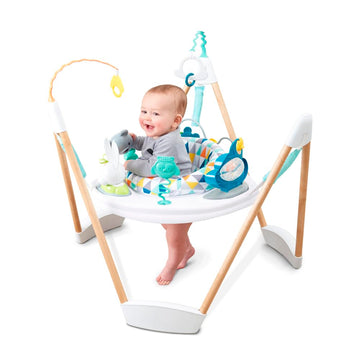 Evenflo Exersaucer Woodland Wonder Baby Activity Center - 13+ Colorful Activities With Full 360-Degree Spin And Enhanced Springs