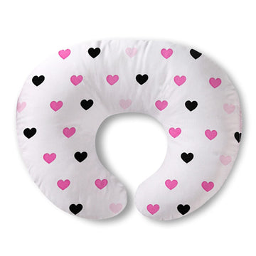 Nursing Pillow, Breast Feeding Pillows For Mom, Rose Red Hearts Soft Cover With Breathable Filling, Feeding Support Pillow For 0
