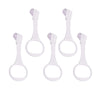 5Pcs Walkassistant Crib Pull Rings For Infant Toddlers Practice Tool (White)