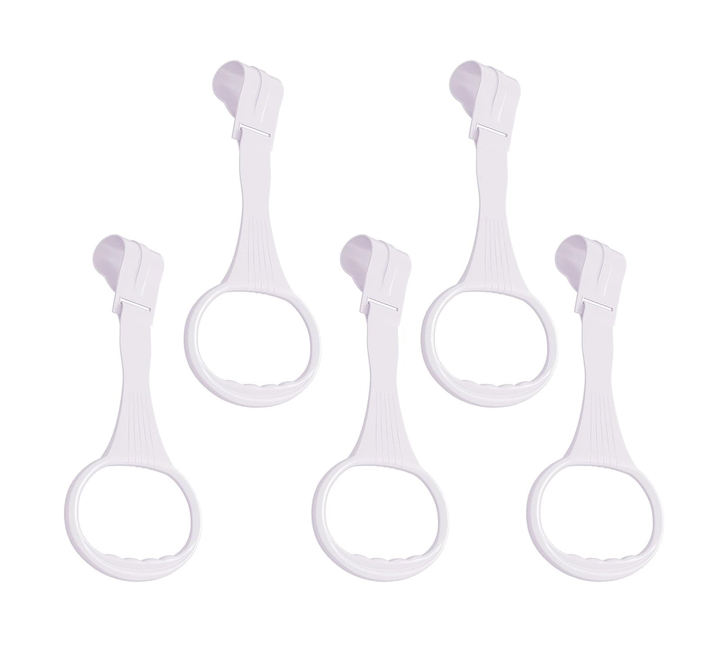 5Pcs Walkassistant Crib Pull Rings For Infant Toddlers Practice Tool (White)