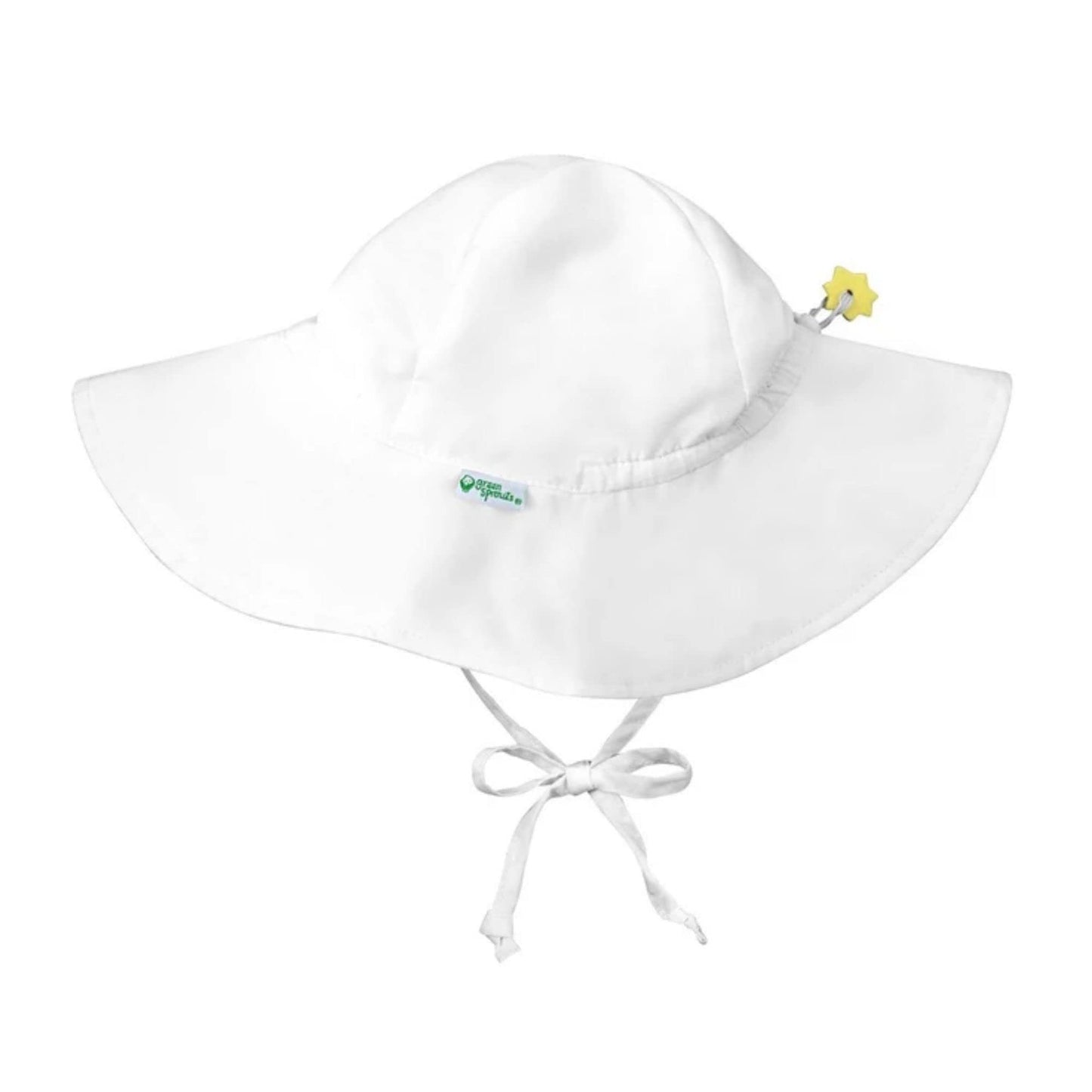 green sprouts Toddler Brim Sun Protection Hat, White, 2T-4T