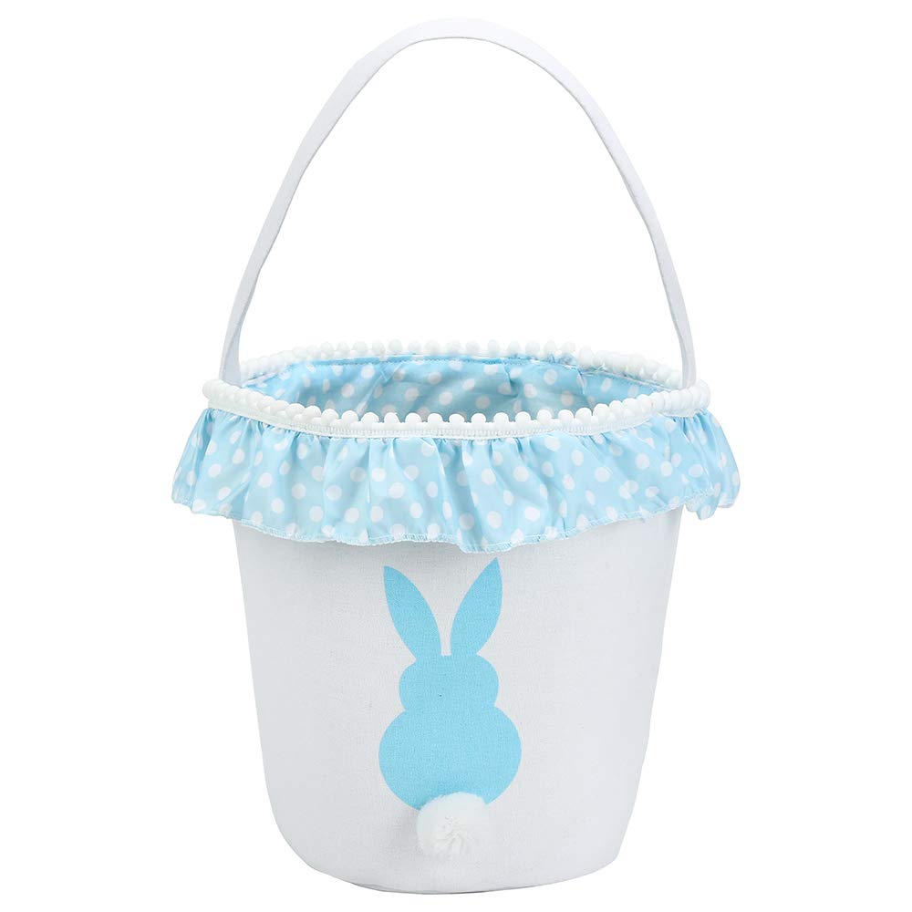 Baseball Easter Bunny Baskets Eggs Bags With Halloween Trick or Treat Tote Bag Storage Gifts Candies Bucket for Kids Girls With