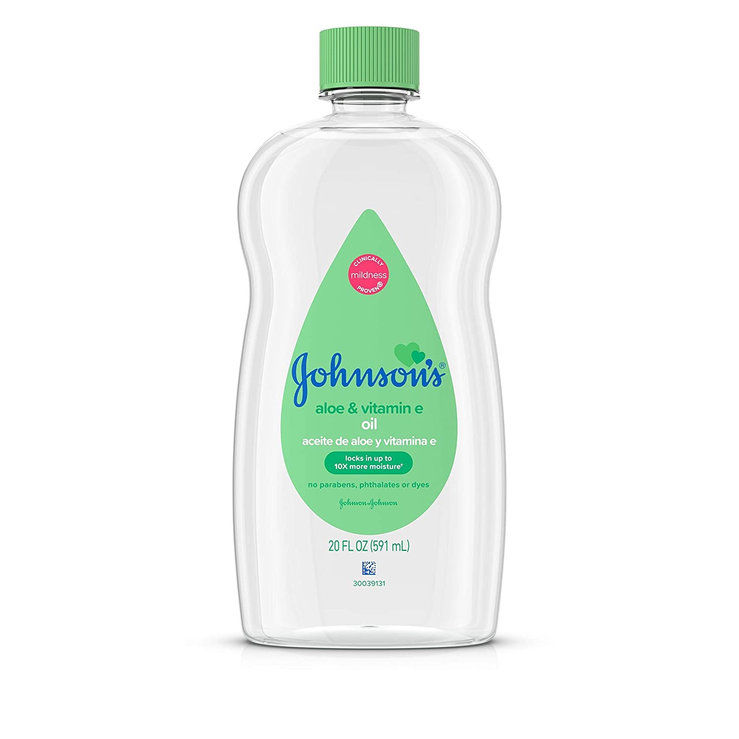 Johnson'S Baby Oil, Aloe Vera And Vitamin E, 20 Ounce (Pack Of 2)