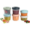 Beaba Starter Food Storage Set - Airtight Interlocking Stackable Containers For Baby & Toddler Meals With Graduation Scale, Leak