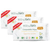Eco By Naty Baby Wipes Unscented - 100% Compostable And Plant-Based Wipes, Good For Babies And Newborn Sensitive Skin (168 Count