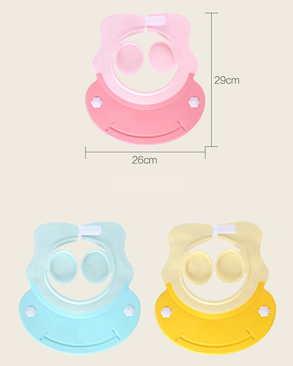 Shower Cap For Kids, Baby Shower Cap Bath Wash Shampoo Rinser Shield Hat Adjustable Head Hair Visor Protection Toddler And Child