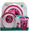 Minnie Mouse 3Pc Pp Dinner Set In Open Box (Plate, Bowl And Cup)