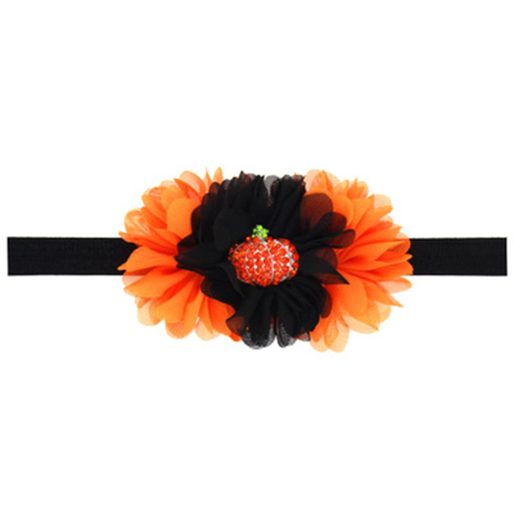 ZOONAI Baby Girl Toddler Halloween Pumpkin Hair Band Infant Hair Band Accessories (A)