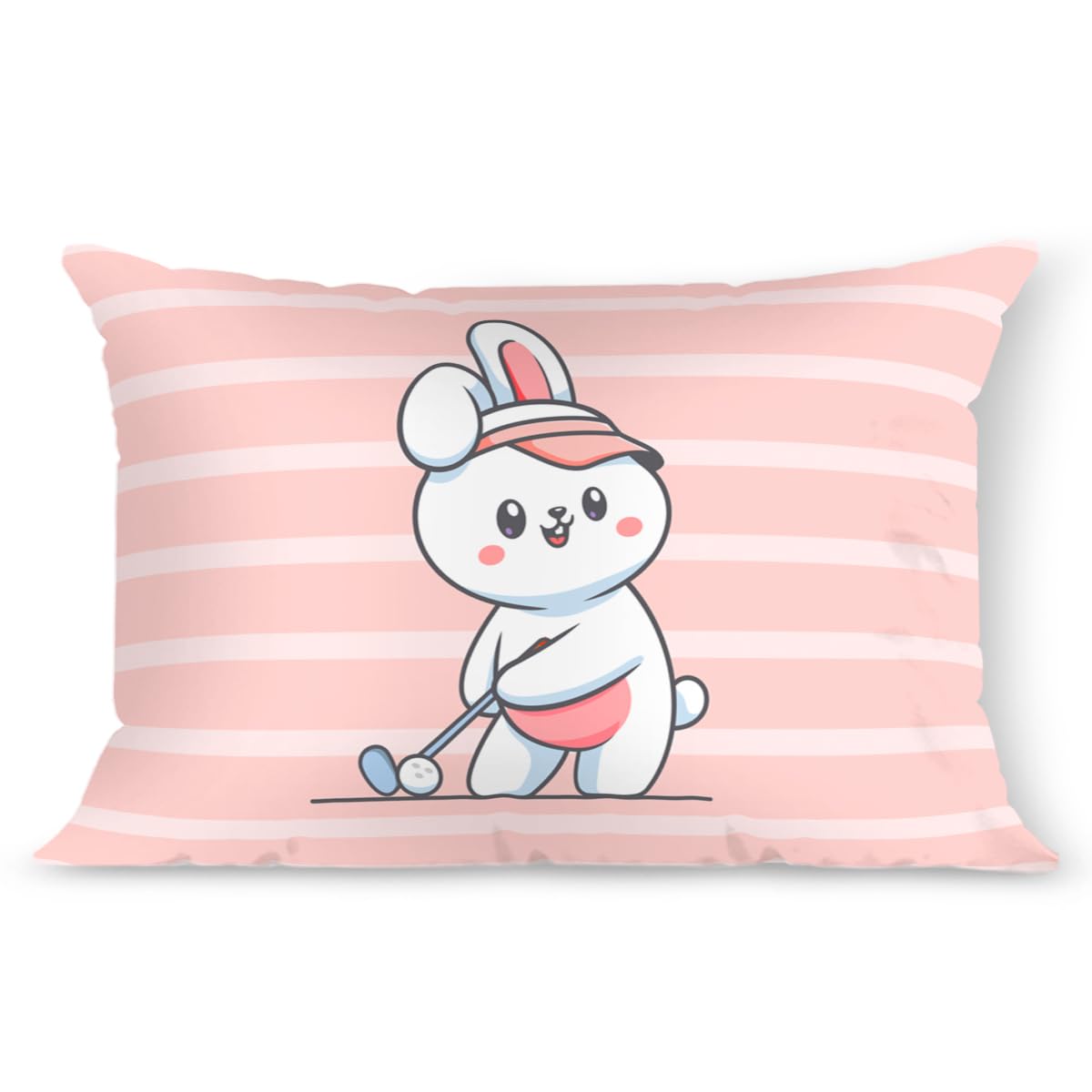 Brizberry Kids Pillow Cushion With Super Soft Fabric | Animal & Cartoon Prints | 12X18 Inches (Design 17)
