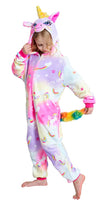 Newplush Kids Animal Cosplay Costumes Pajamas Christmas Children Galaxy Unicorn Onesie Birthday Gifts(2-4 Years)