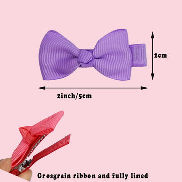 Juccpul Baby Hair Bows Clips For Girls 2' Fully Lined Hair Clips Grosgrain Ribbon Alligator Clips Bows For Baby Girls Infants T