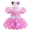 Dressy Daisy Infant Baby Girl Princess Polka Dot Onesie Romper Halloween Costume Bodysuit with Headband Size 0-3 months