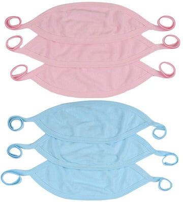 Tobeinstyle Babies' 6-Pack Comfortable Newborn Baby Belly Binder Umbilical Cord Band - Pink/Blue - One Size