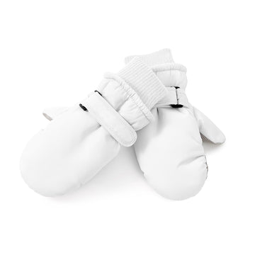 American Trends Winter Mittens For Kids Snow Gloves Toddler Mittens Toddler Ski Gloves Warm Mittens Pure White M(Fits 5-10 Years
