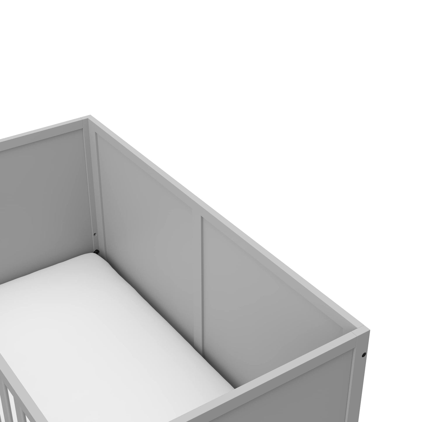 Graco Theo Crib And Mattress Nursery Essentials Pack (Pebble Gray) - Greenguard Gold Certified Baby Crib & Crib Mattress, Cribs