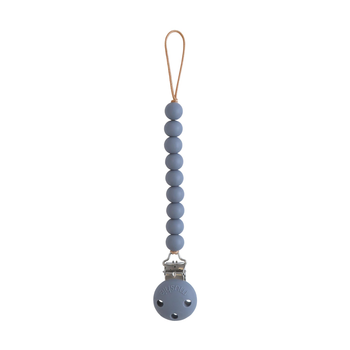 mushie 100% Silicone Baby Pacifier Clip BPA Free | Hera (Tradewinds)