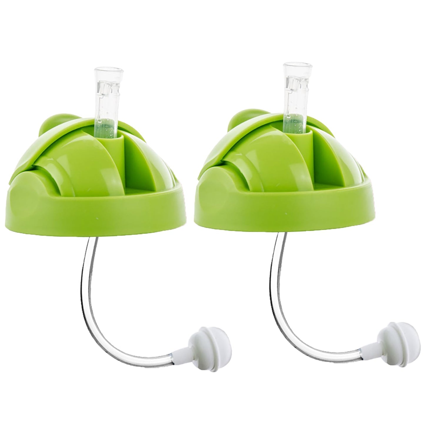 Green Silicone Straw Sippy Cup Lid Compatible with Boon Nursh Bottles, Conversion Straw Top for Boon Nursh Bottles, 2 Count