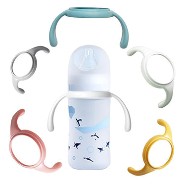 Pack Of 2, Bottle Handles Grips Compatible For Pigeon 3Rd Generation Silicone Coating Nursing Bottle, Ppsu/Pp/Glass Nursing Wide