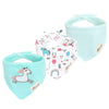 Jn&Lulu 3 Pack Newborn Baby Bibs Bandana Drool Bibs For Drooling Cotton Baby Gifts (Blue Unicorn)