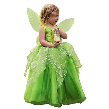 Tyhtym Green Tinkerbell Fairy Costumes Little Girls Dress Up Birthday Halloween Christmas With Wings