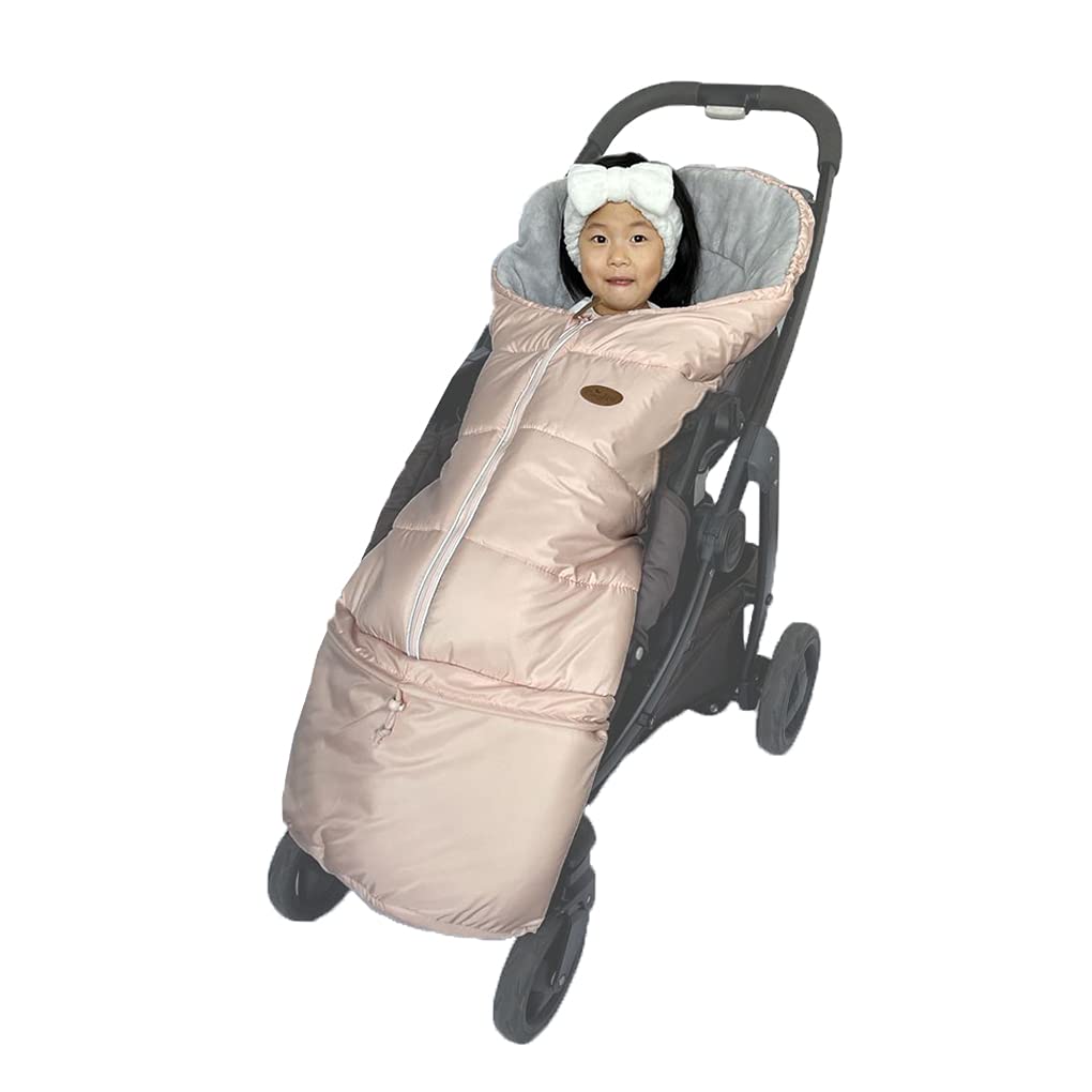 CozyMe Waterproof Winter Comfortable Thick Coral Fleece Universal Stroller Footmuff,Length Adjustable Good for All Toddler,Anti-