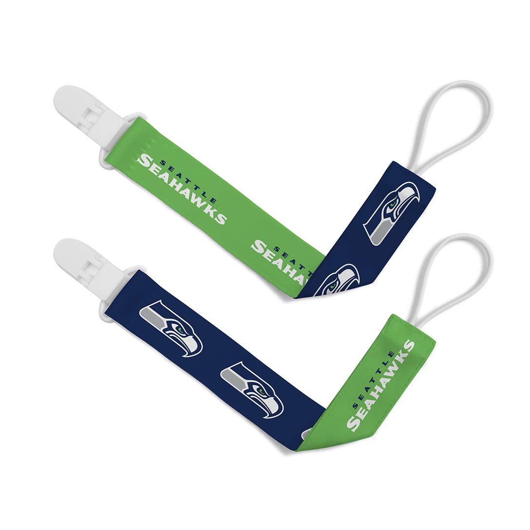 Seattle Seahawks Pacifier Clips 2 Pack
