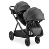 Joovy Qool Double Bundle Double Stroller With Reconfigurable Seats, Magnetic Safety Harness With Padding, Upf 50 Sun Canopy, And