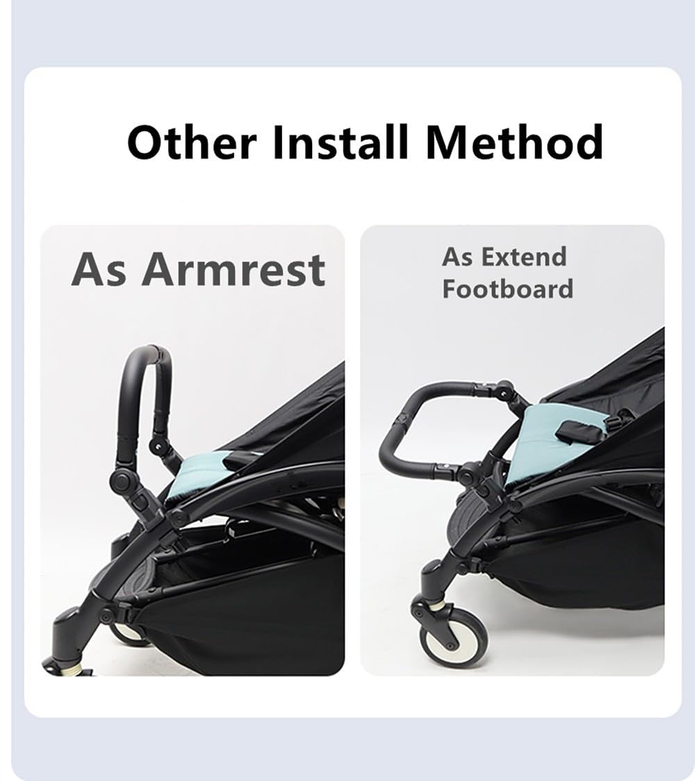 Stroller Bumper Bar Adjustable Angle Replacement Armrest Detachable Stroller Bar Handlebar Crossbar Stroller Accessory Dual-Mode