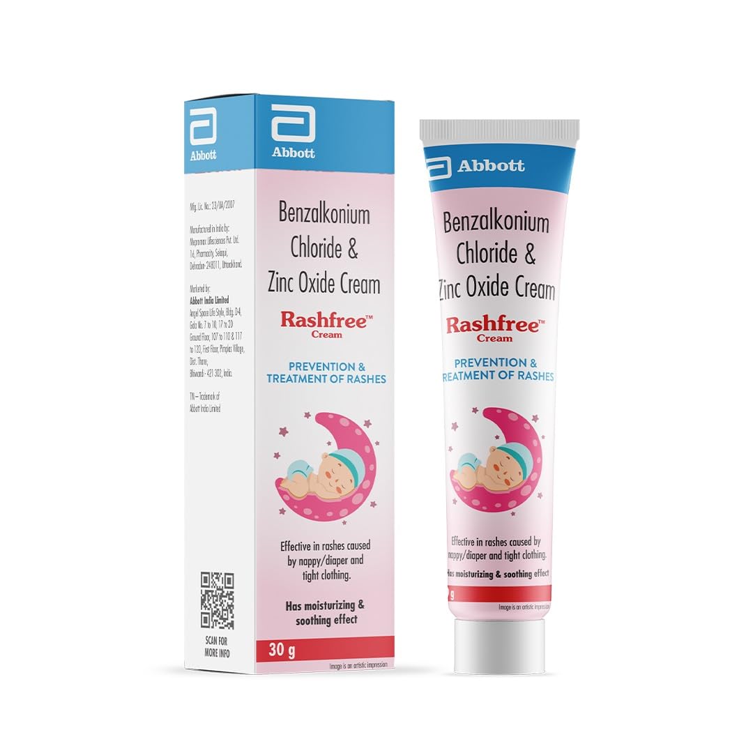 Rashfree Diaper Rash Prevention Cream | Nappy Cream For Your Newborns | Rash Treatment Cream For Baby | 30G
