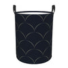 Pevtufa Black Fish Scales Foldable Laundry Basket Organizer,Fabric Clothes Toy Storage Basket Nursery Hamper Storage Bin For Hou