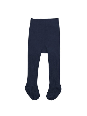 Century Star Soft Toddler Tights - Baby & Infant Pants, Thick Warm Leggings, White & Navy, 2-4T