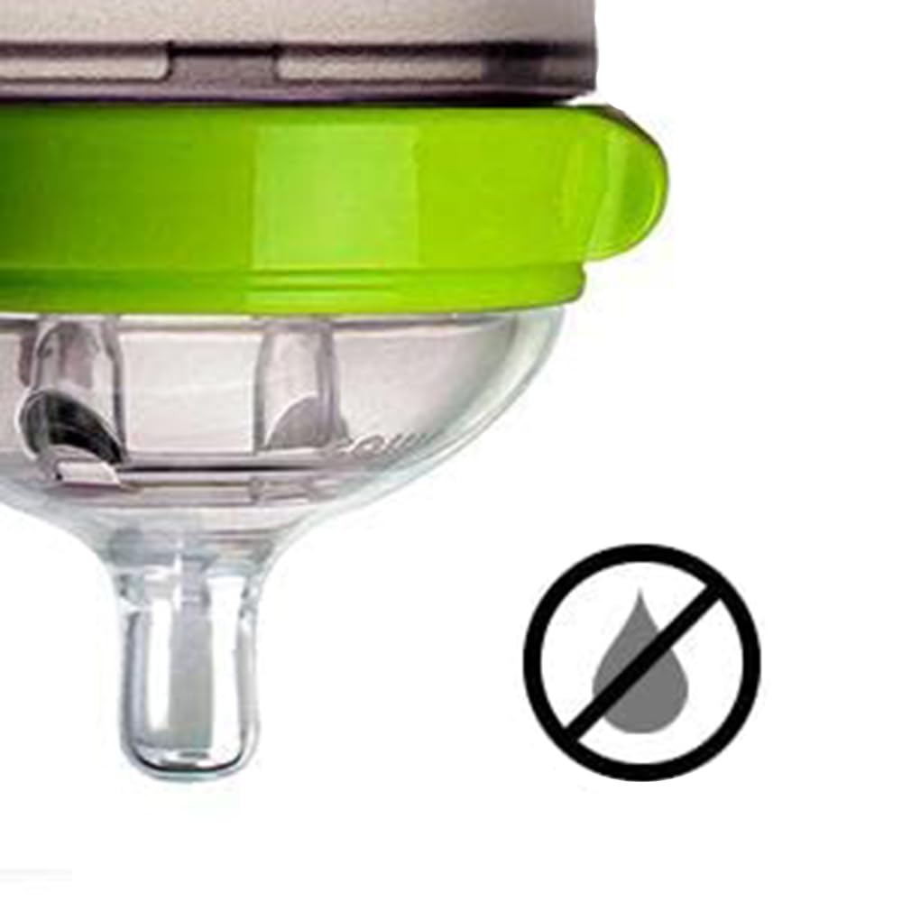 Romirus Bottle Collars Rings Replacement For Comotomo Baby Feeding Bottles, 4 Count (Pink)