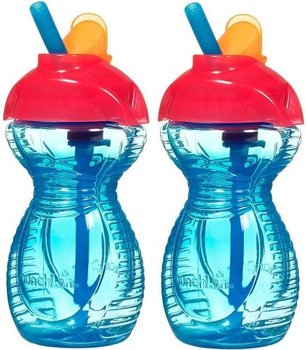 Munchkin Click Lock 2 Count Flip Straw Cup, 9 ounce, Assorted Colors