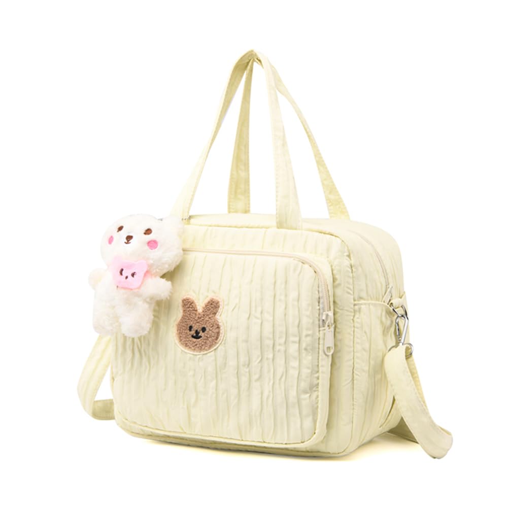 Lushandy Baby Diaper Bag Tote - Cute Mommy Crossbody Travel Nappy Storage Bag