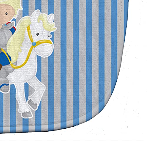 Carolines Treasures Blonde Boy Prince on Horse Baby Bib, Multicolor, Large