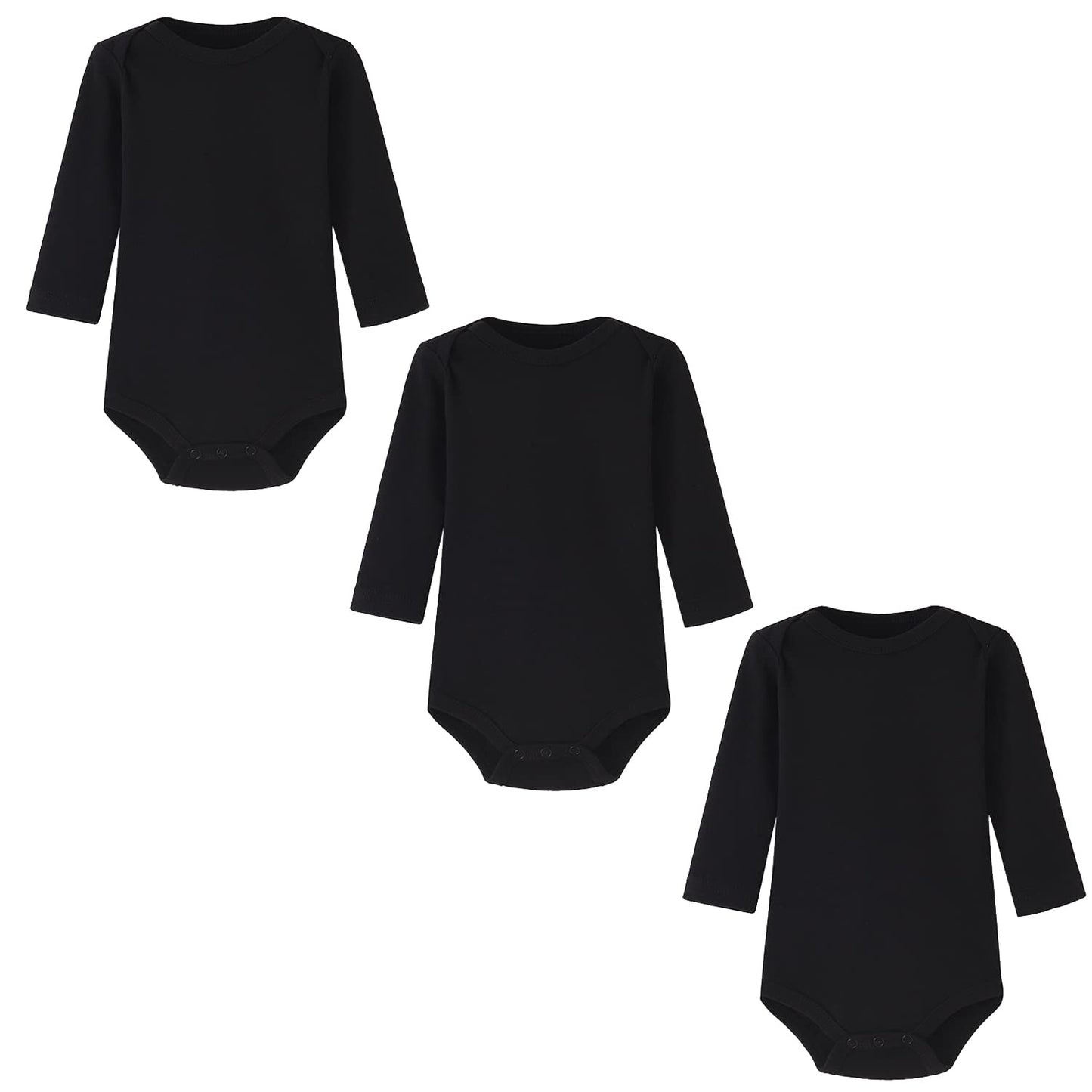 Enfants Ch?Is Baby Long Sleeve Black Bodysuit 12 Months