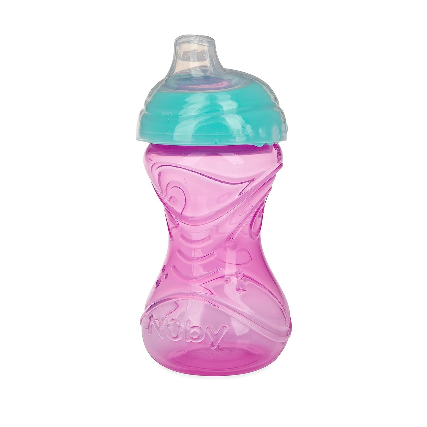 Nuby Clik-It Soft Spout No-Spill Easy Grip Sippy Cup For Girls - (3-Pack) 10 Oz - 6+ Months