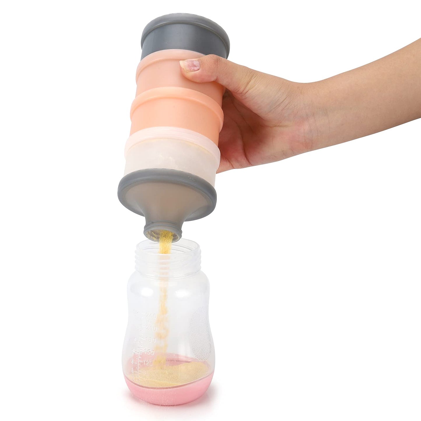 Accmor 3 Pack Baby Formula Dispenser On The Go, Stackable Formula Dispenser Formula Container To Go, Non-Spill Portable Milk Pow