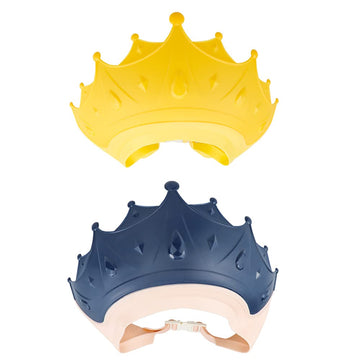 Naihod 2 Pieces Soft Baby Shower Cap Soft Adjustable For Washing Hair Shield Safe Visor Cap Bathing Shampoo Shower Protection Ba