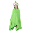 Michley Cartoon Hooded Baby Towel Unisex, Premium Soft Swimming Bathrobe Large Washcloths 31.5 ' X 53 ' For 0-9T (Green Dinosa