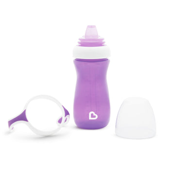 Munchkin Gentle Transition Sippy Cup With Trainer Handles, 10 Ounce, Purple