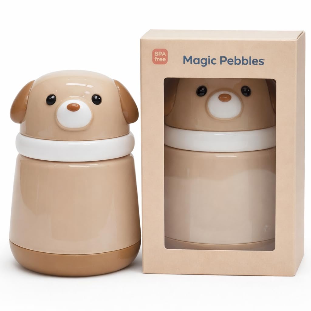 Baby Powder Puff Box Bear Design | Refillable Dispenser With Soft Applicator For Newborns & Infants | Compact & TravelFriendl