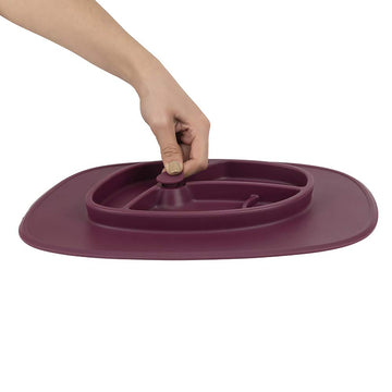 Bazzle Baby Anchor Silicone Suction Plate And Mat, Bpa Free, Divided Sections, 3 To 36 Months (Cranberry)