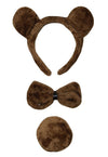 Petitebella Combined Animal Headband Bowtie Tail 3Pc Costume (Bear, One Size)