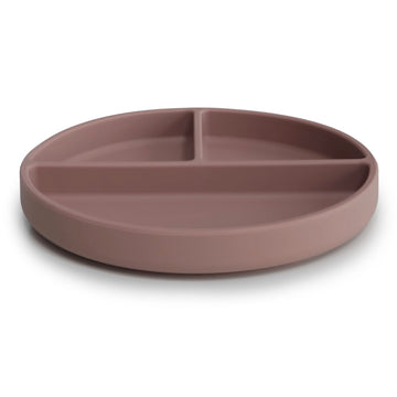Mushie Silicone Suction Plate | Bpa-Free Non-Slip Design (Cloudy Mauve)