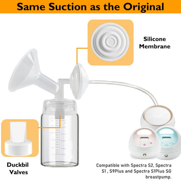 6Pcs Silicone Membrane Replacement Parts Compatible With Spectra S1 S2 9 Plus Breast Pumps,Replace Original Spectra Pump Parts