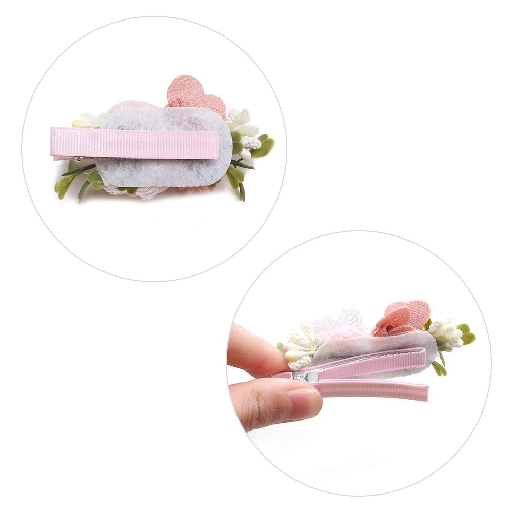 Mligril Baby Girls Flower Hair Clips-3Pcs Floral Hair Bows Alligator Barrettes For Infant Toddler 1 Count (Pack Of 3)