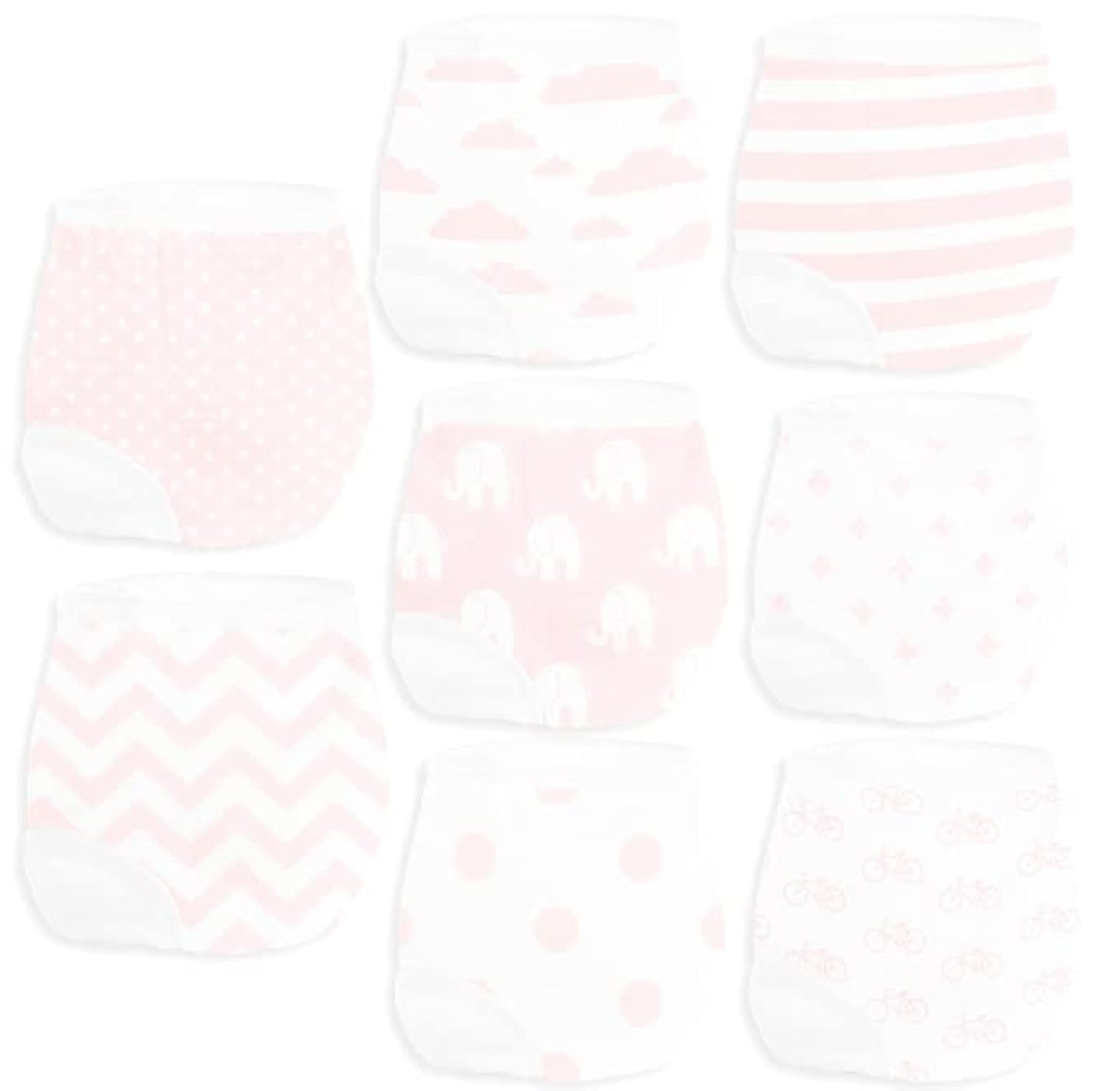 BaeBae Goods Potty Training Underwear for Girls 8 Piece, Absorbent Cotton Baby Toddler Training Pants for 12M Unisex Underpants