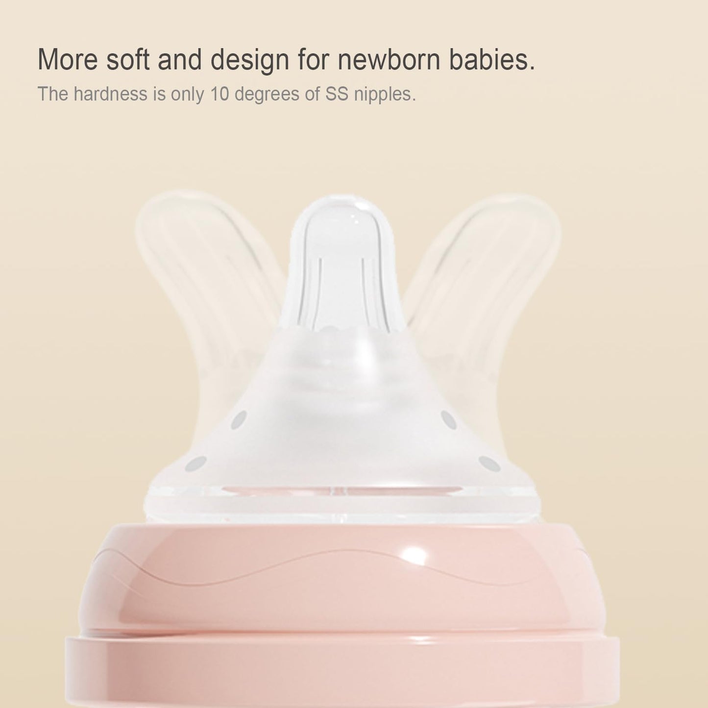 Gulicola Natural Glass Baby Bottles Set 4 Pack, Newborn Girl Breastfeeding Bottles With Slow Flow Nipples, 0 Months+, 3 Oz & 5 O