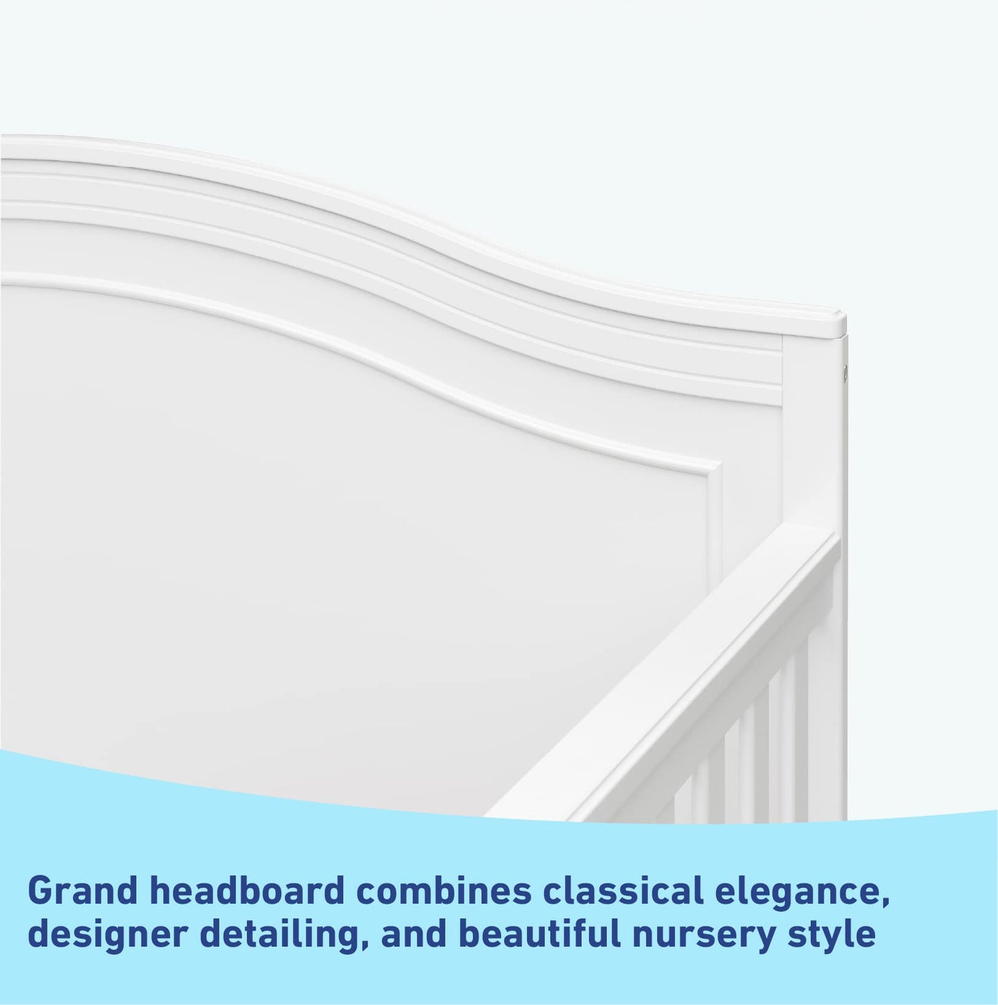 Graco Paris 4-In-1 Convertible Crib (White) - Greenguard Gold Certified, Converts To Toddler Bed, Daybed And Full Bed, Fits Stan